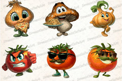 Funny Vegetable Italian Brainrot Clipart Bundle - CraftNest - Digital Crafting and Art