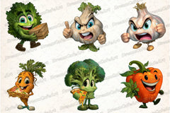 Funny Vegetable Italian Brainrot Clipart Bundle - CraftNest - Digital Crafting and Art
