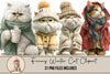 Funny Winter Cat Clipart Bundle
