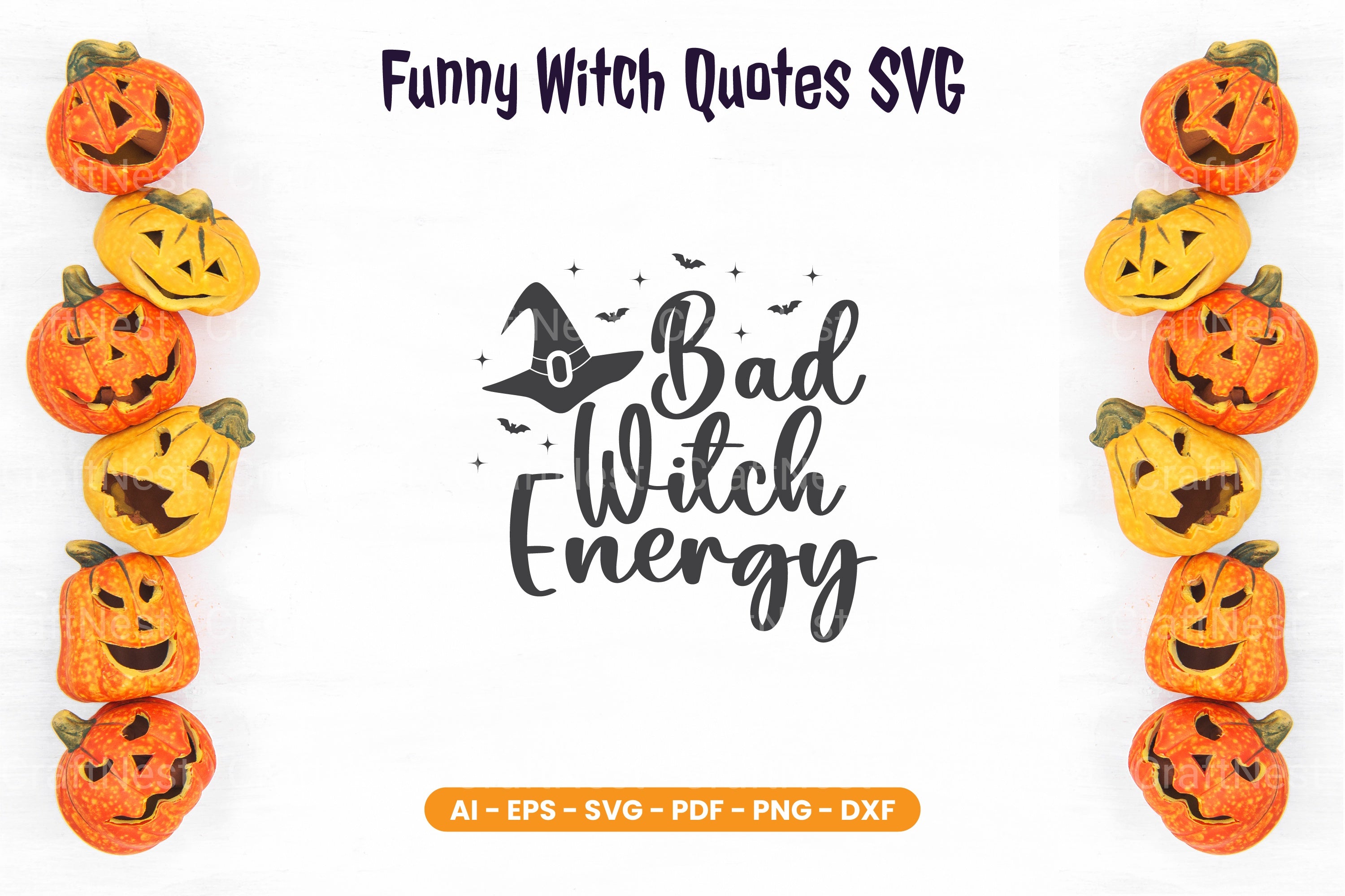 Funny Witch Quotes SVG Bundle - Clipart Collection