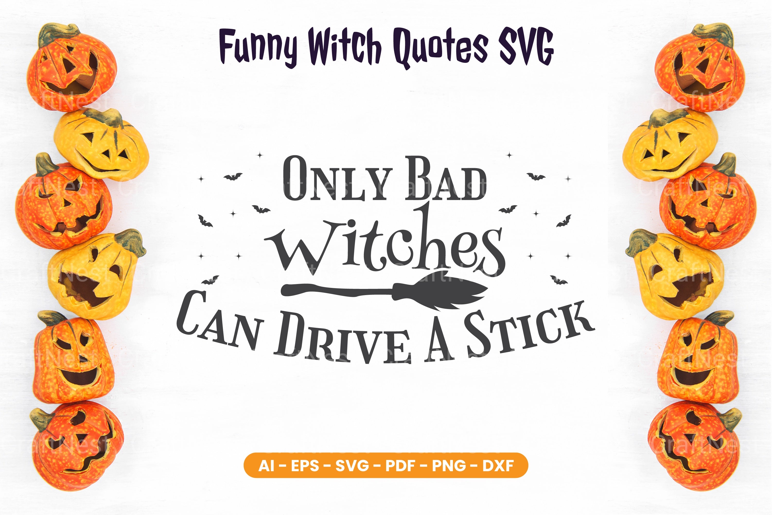 Funny Witch Quotes SVG Bundle - Clipart Collection