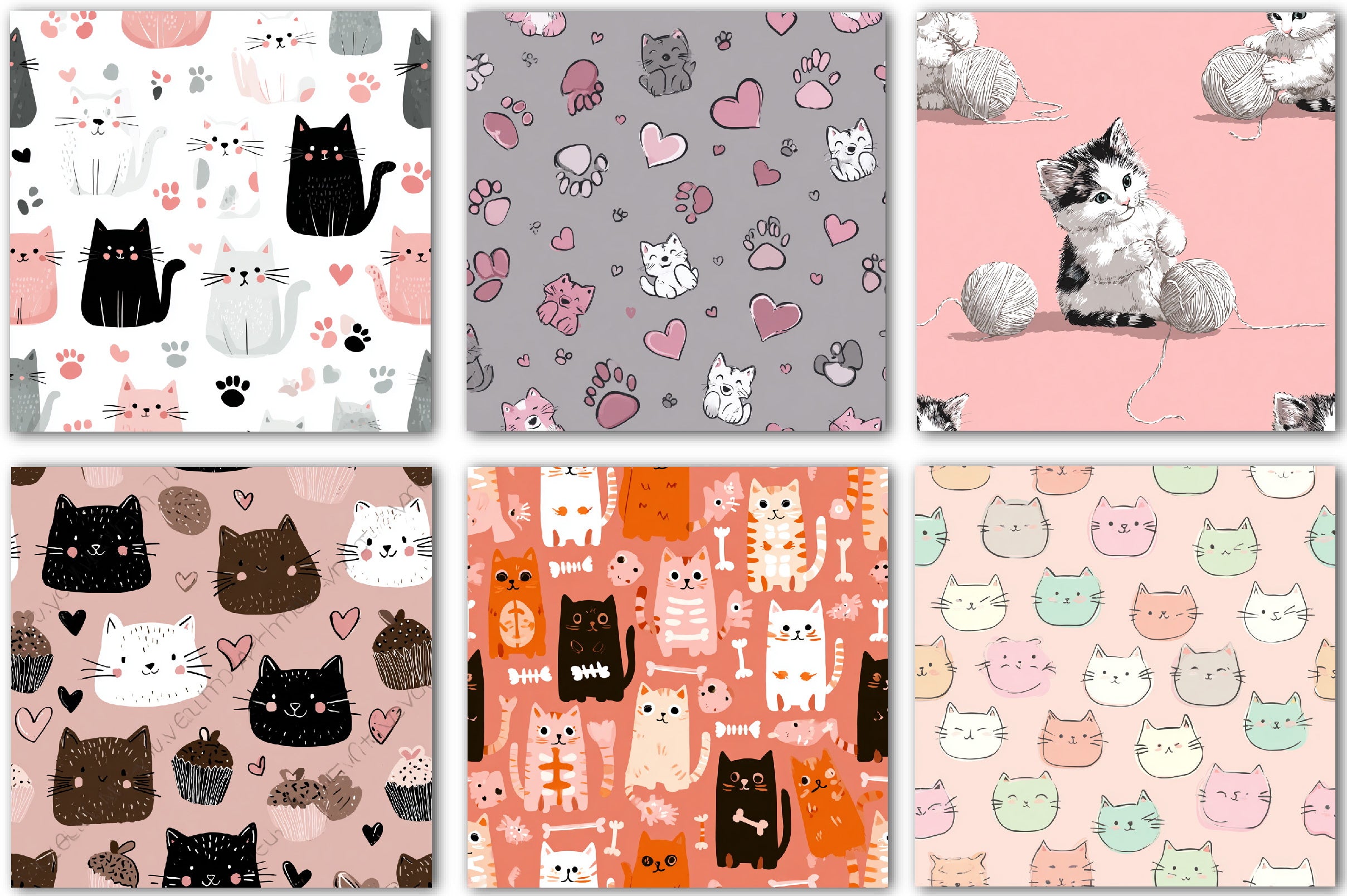 Funny Cats Digital Paper