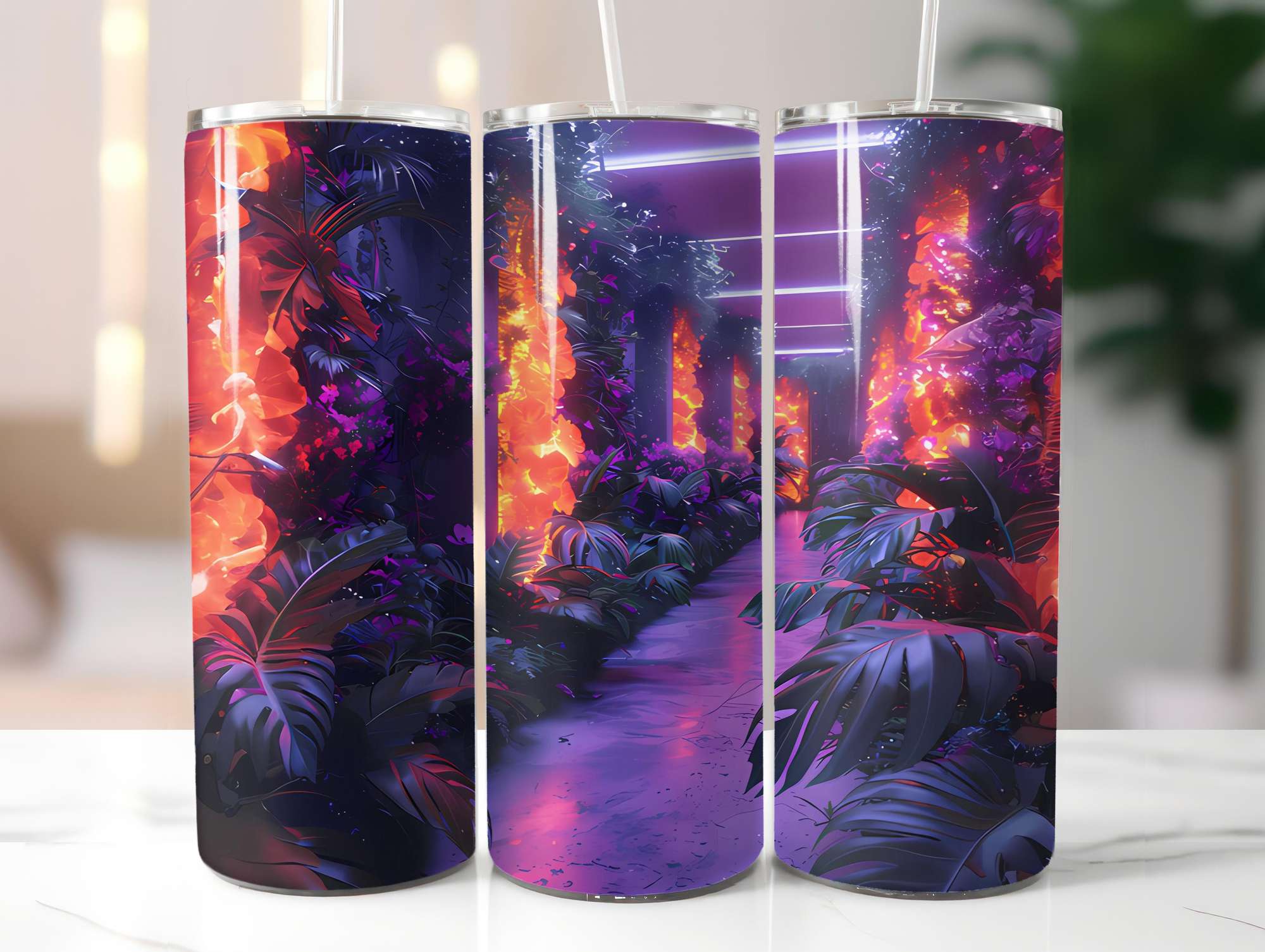 Futuristic Summer 4 Tumbler Wrap - CraftNest - Digital Crafting and Art