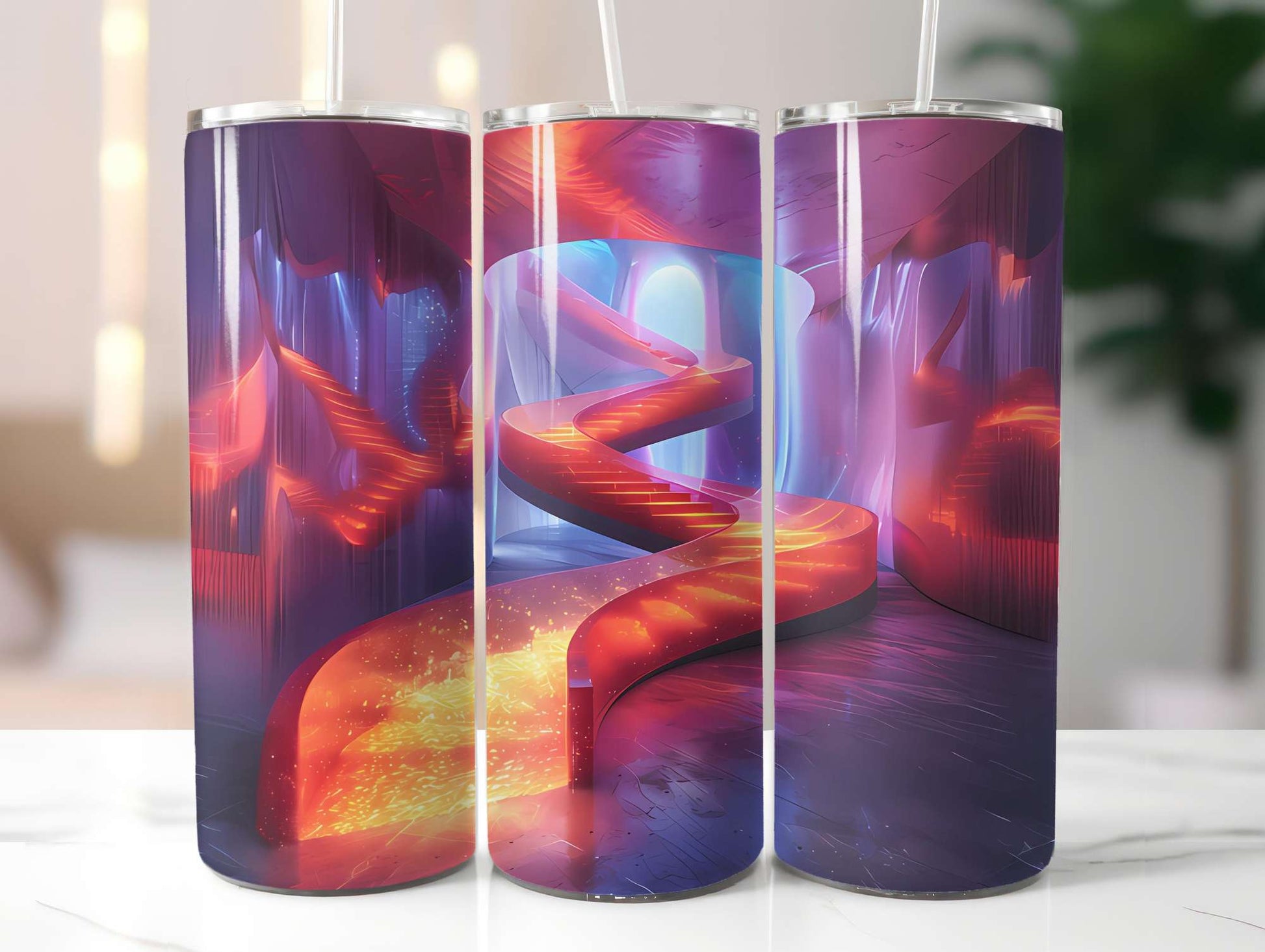 Futuristic Summer 4 Tumbler Wrap - CraftNest - Digital Crafting and Art