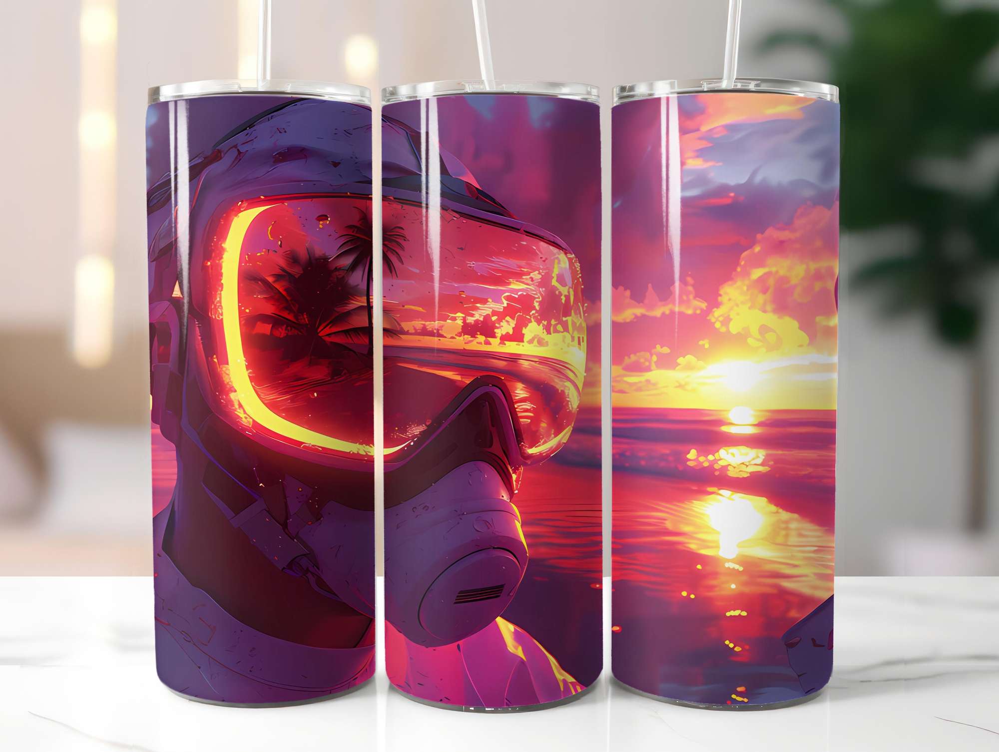 Futuristic Summer 1 Tumbler Wrap - CraftNest - Digital Crafting and Art