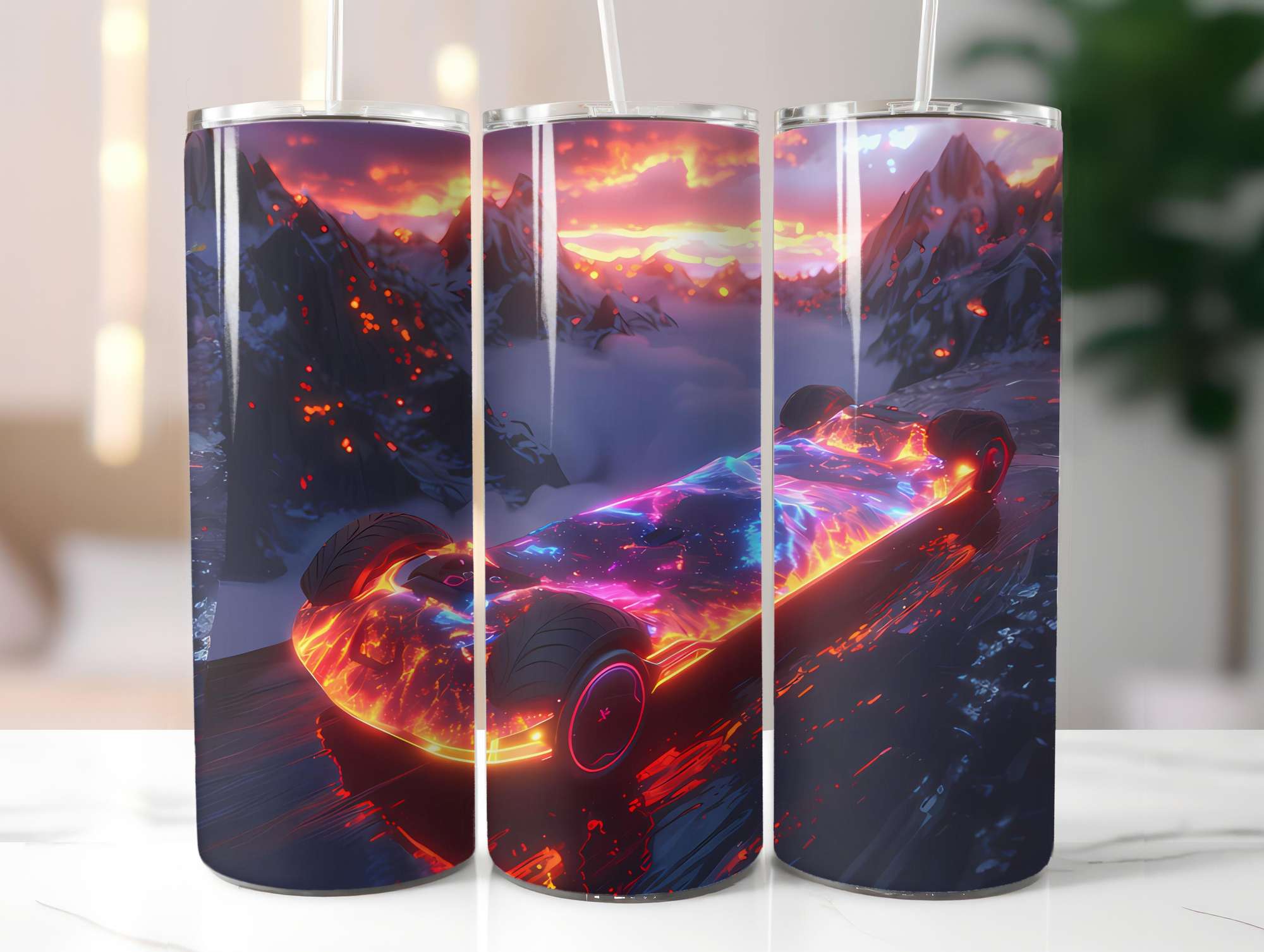 Futuristic Summer 2 Tumbler Wrap - CraftNest - Digital Crafting and Art