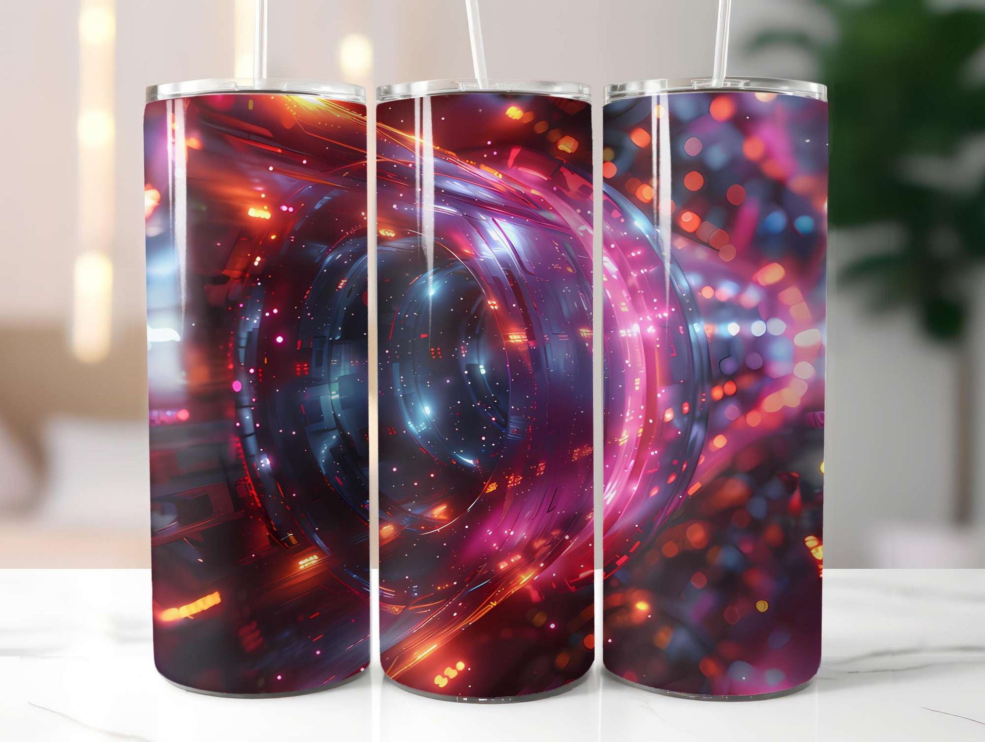 Futuristic Summer 4 Tumbler Wrap - CraftNest - Digital Crafting and Art