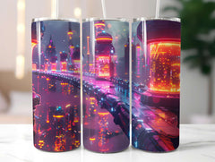 Futuristic Summer 1 Tumbler Wrap - CraftNest - Digital Crafting and Art