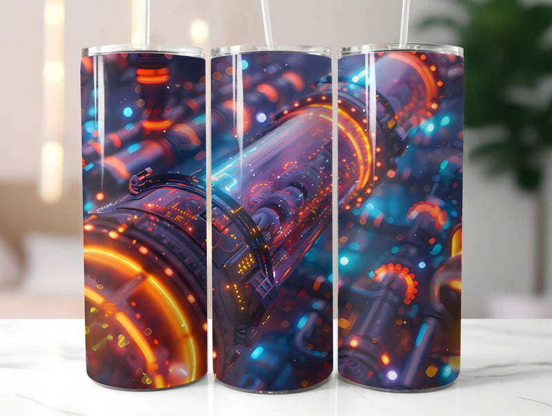 Futuristic Summer 3 Tumbler Wrap - CraftNest - Digital Crafting and Art