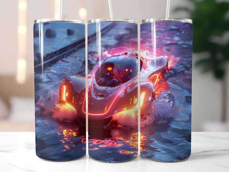 Futuristic Summer 1 Tumbler Wrap - CraftNest - Digital Crafting and Art