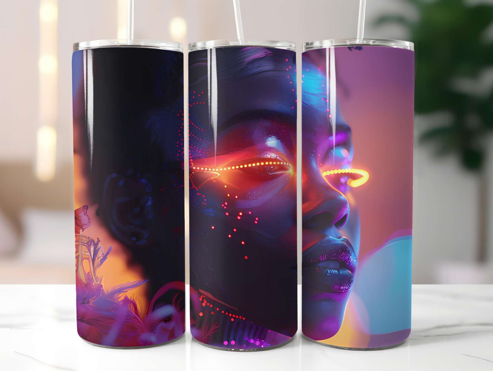 Futuristic Summer 4 Tumbler Wrap - CraftNest - Digital Crafting and Art