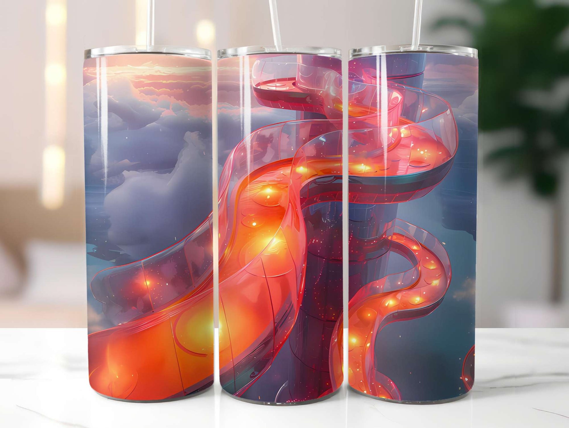 Futuristic Summer 1 Tumbler Wrap - CraftNest - Digital Crafting and Art