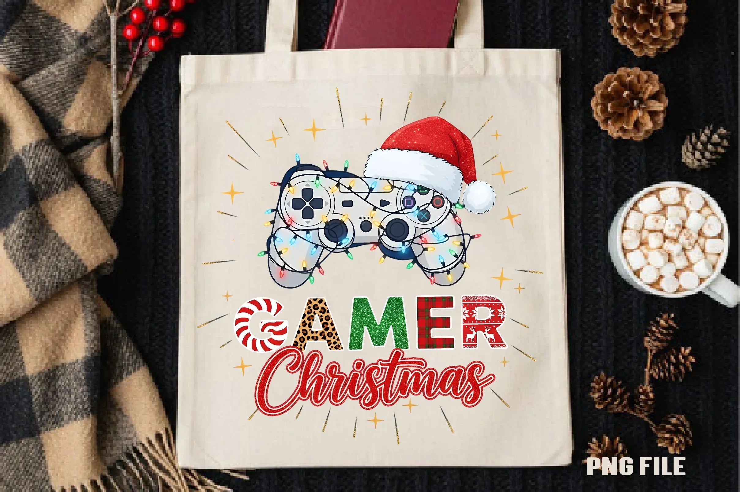 Gamer Christmas Game Controller Clipart Bundle - CraftNest - Digital Crafting and Art