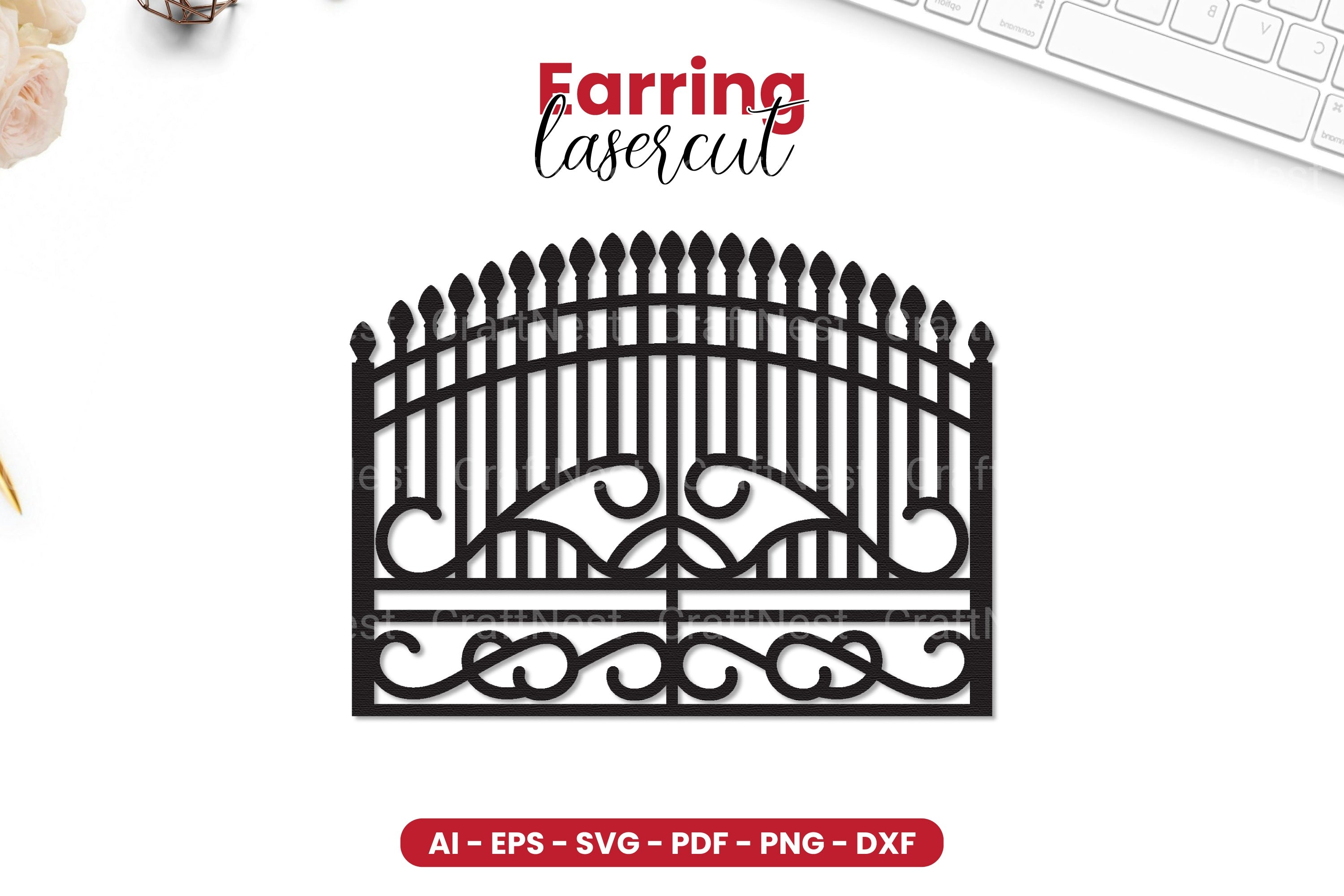 Gate Lasercut SVG Clipart Bundle