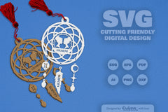 Gemini Dream Catcher Laser Cut Set Clipart - CraftNest - Digital Crafting and Art