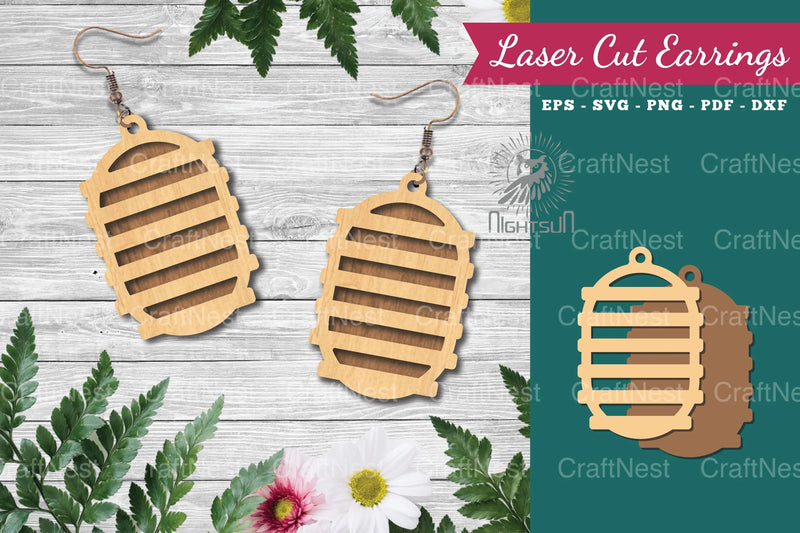 Geometric Laser Cut Earrings Design Bundle - CraftNest - Digital Crafting and Art