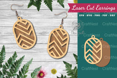 Geometric Laser Cut Earrings Design Bundle - CraftNest - Digital Crafting and Art