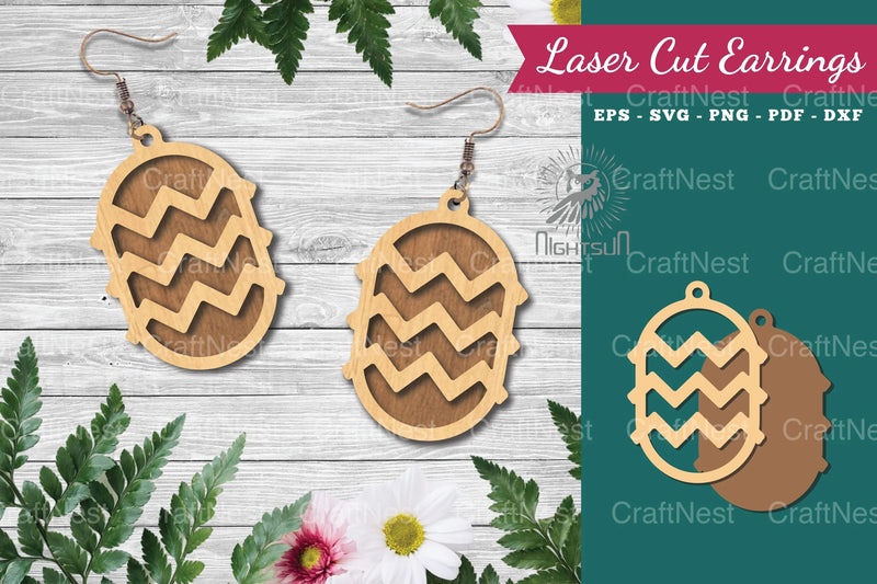 Geometric Laser Cut Earrings Design Bundle - CraftNest - Digital Crafting and Art