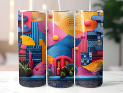 Geometric Summer 1 Tumbler Wrap - CraftNest - Digital Crafting and Art