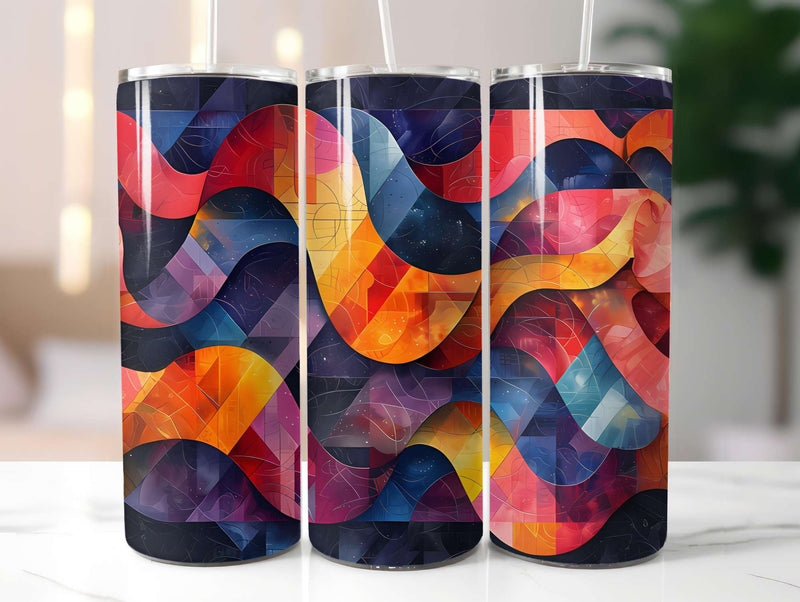 Geometric Summer 1 Tumbler Wrap - CraftNest - Digital Crafting and Art