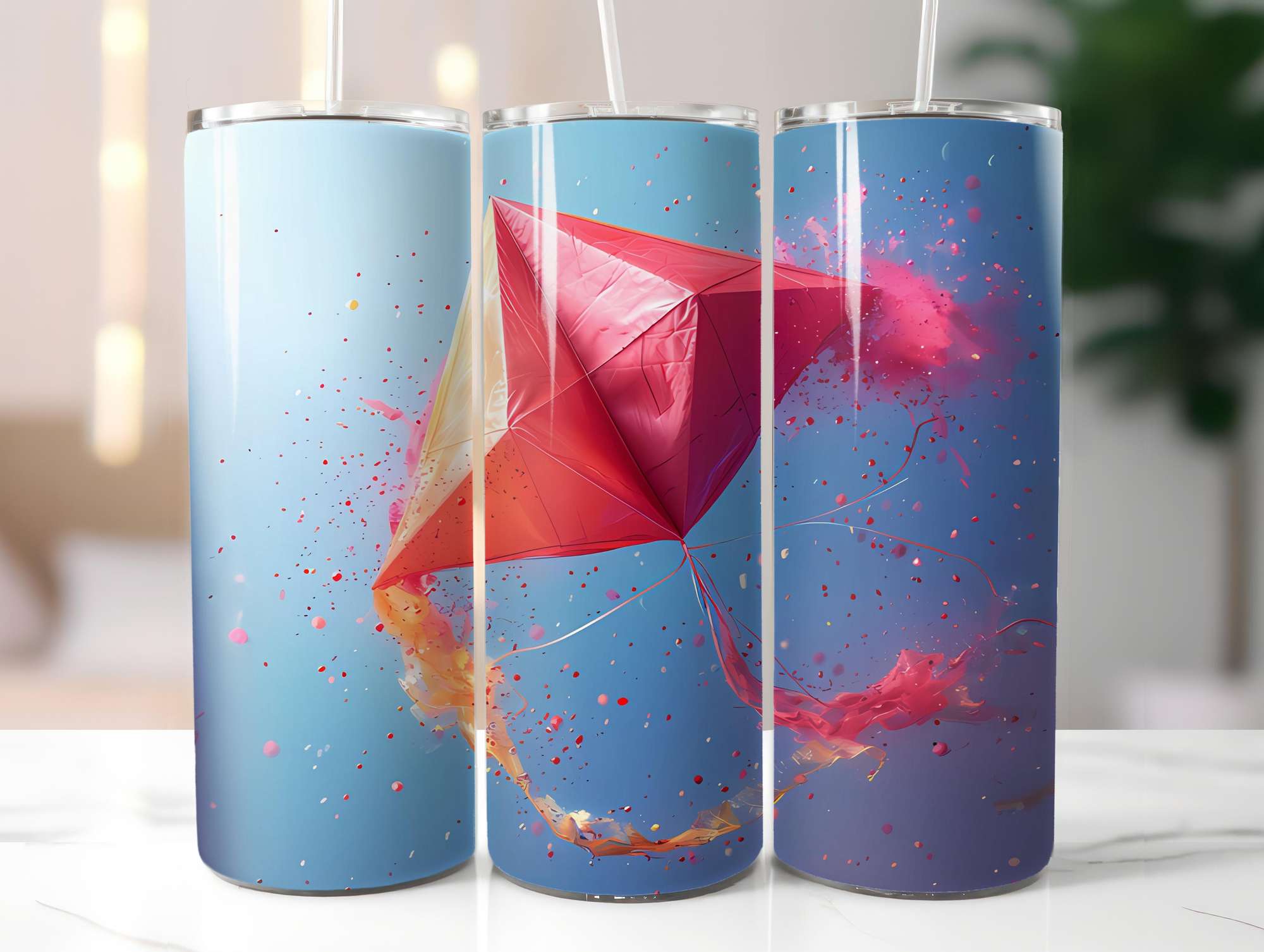 Geometric Summer 5 Tumbler Wrap - CraftNest - Digital Crafting and Art