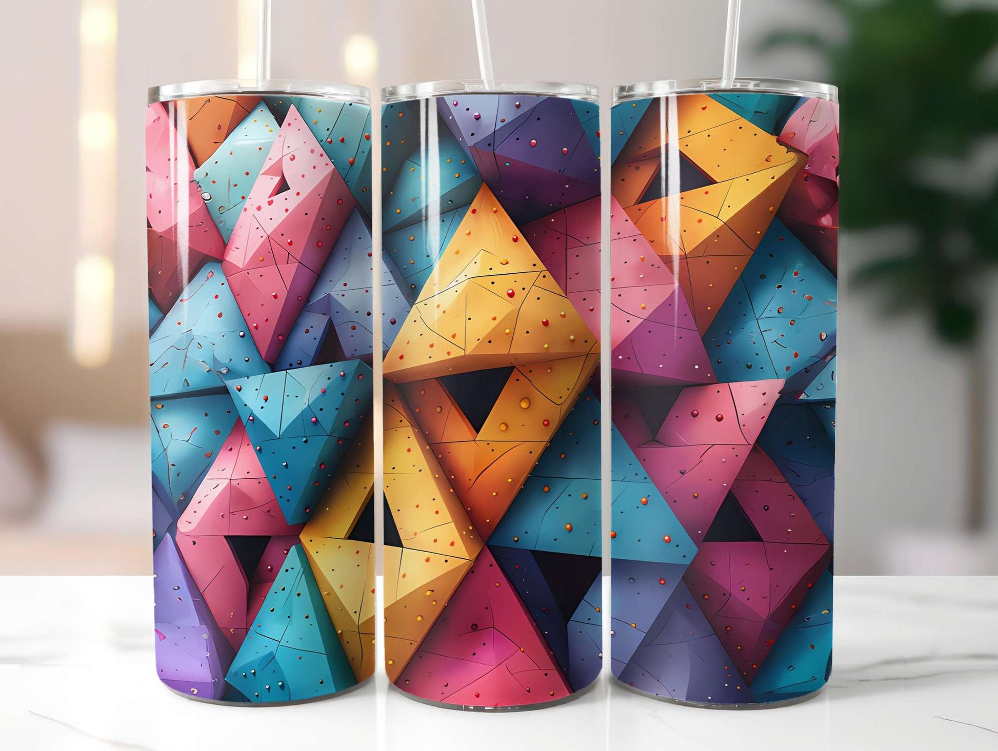 Geometric Summer 2 Tumbler Wrap - CraftNest - Digital Crafting and Art