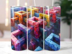 Geometric Summer 4 Tumbler Wrap - CraftNest - Digital Crafting and Art