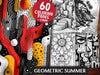 Geometric Summer Coloring Books