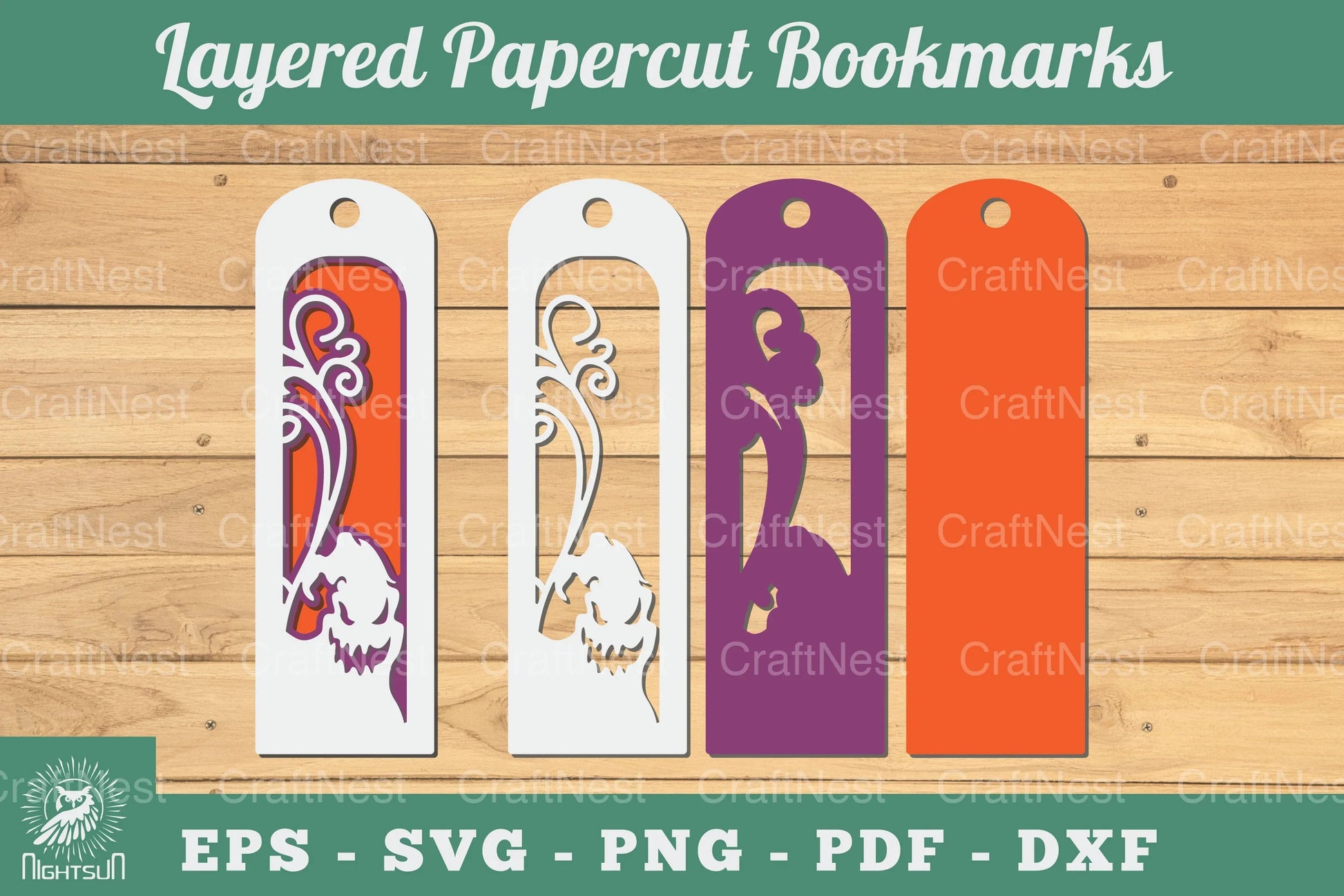 Ghost 3D Papercut Bookmarks Clipart Bundle - CraftNest - Digital Crafting and Art