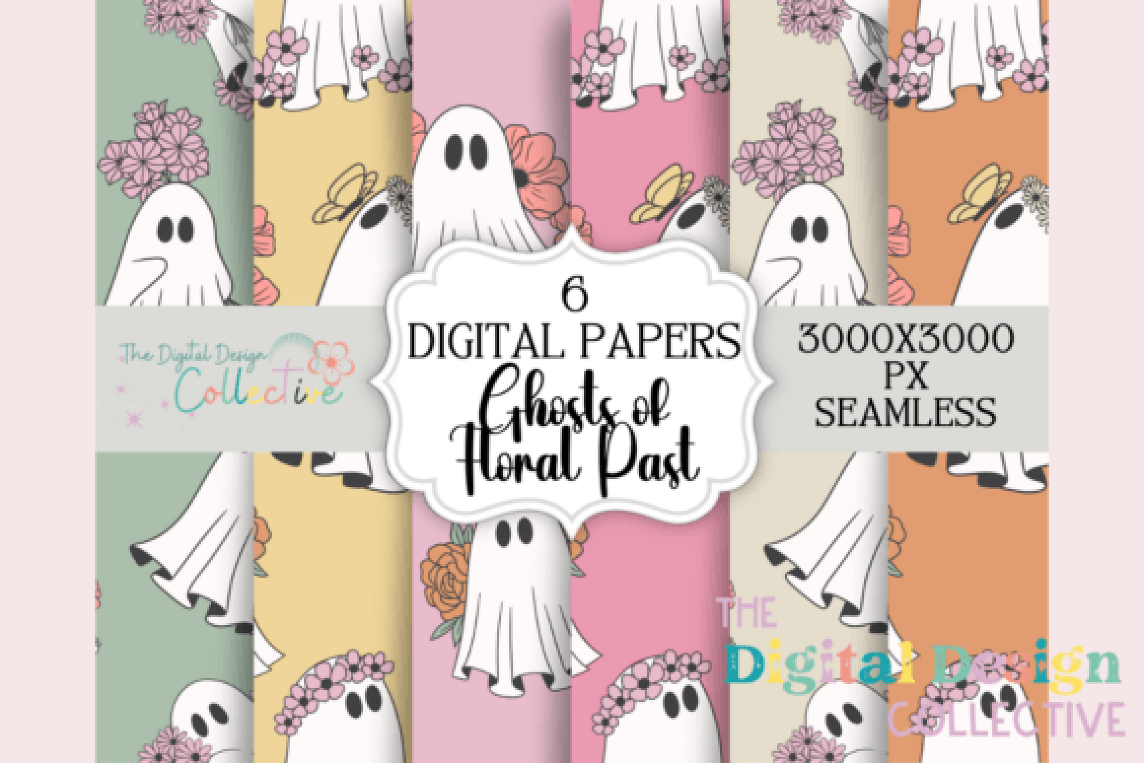 Ghosts of Floral Past Seamless Digital Paper