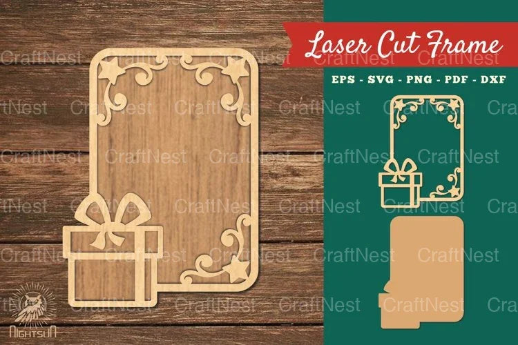 Gift Box Laser Cut Frame Clipart Bundle - CraftNest - Digital Crafting and Art