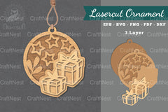 Gift Box Laser Cut Ornament Clipart Bundle - CraftNest - Digital Crafting and Art