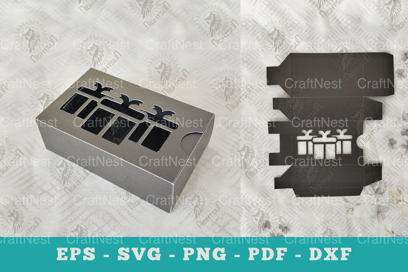 Gift Box Papercut Craft SVG Bundle - CraftNest - Digital Crafting and Art