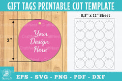 Gift Tags Circle Printable Template Papercut Bundle - CraftNest - Digital Crafting and Art