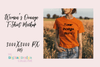 Women's Orange T-shirt Mockup