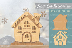Gingerbread House 3D Lasercut Decoration SVG Bundle - CraftNest - Digital Crafting and Art