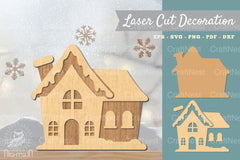 Gingerbread House 3D Lasercut Decoration Clipart Bundle - CraftNest - Digital Crafting and Art
