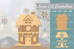 Gingerbread House 3D Lasercut Decoration Clipart Bundle - CraftNest - Digital Crafting and Art