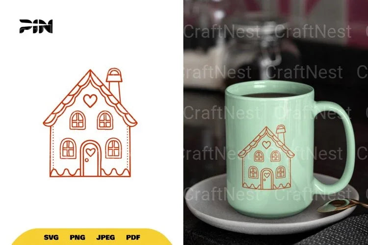 Gingerbread House Doodle SVG Bundle - CraftNest - Digital Crafting and Art