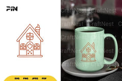 Gingerbread House Doodle SVG Bundle - CraftNest - Digital Crafting and Art