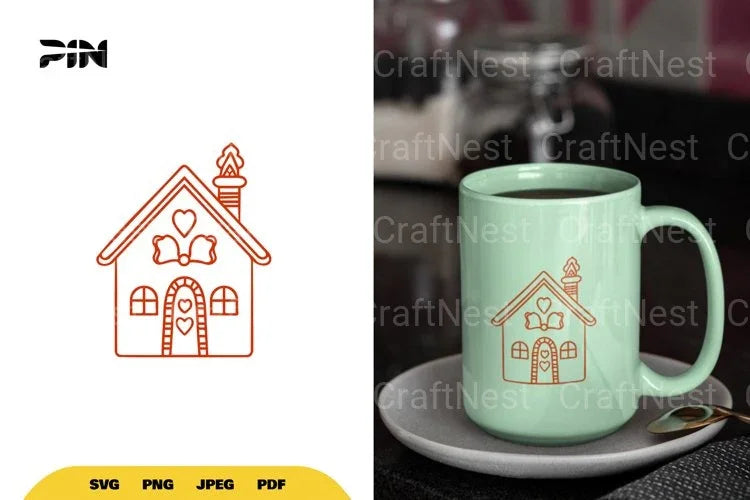 Gingerbread House Doodle SVG Bundle - CraftNest - Digital Crafting and Art