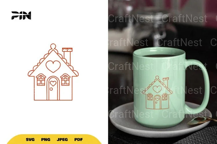 Gingerbread House Doodle SVG Bundle - CraftNest - Digital Crafting and Art