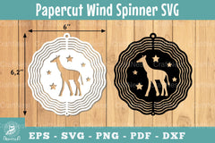 Giraffe Papercut Wind Spinner Clipart Bundle - CraftNest - Digital Crafting and Art