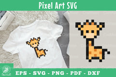 Giraffe Pixel Art Clipart Bundle - CraftNest - Digital Crafting and Art