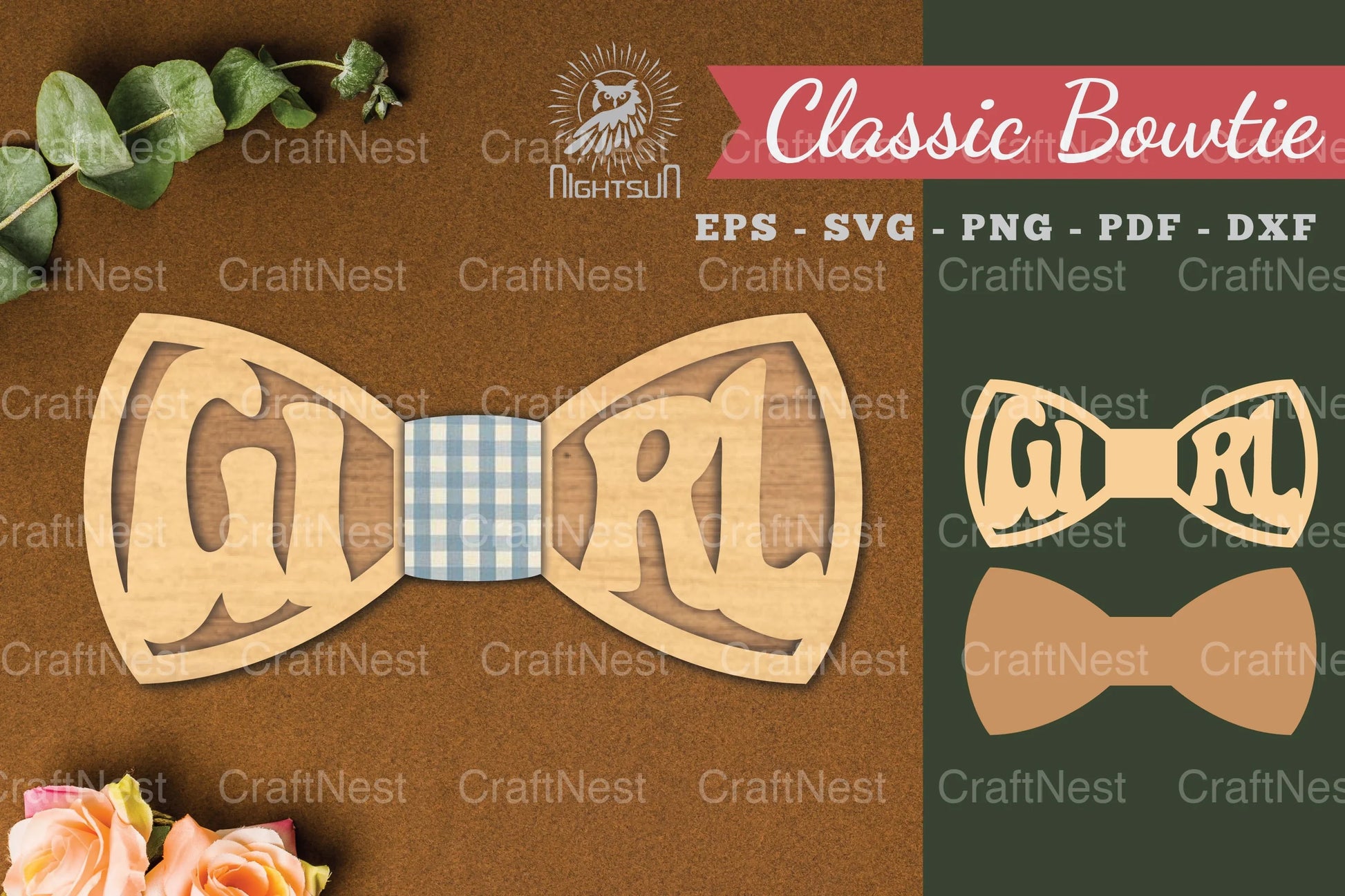 Girl Laser Cut Bowtie Clipart Bundle - CraftNest - Digital Crafting and Art