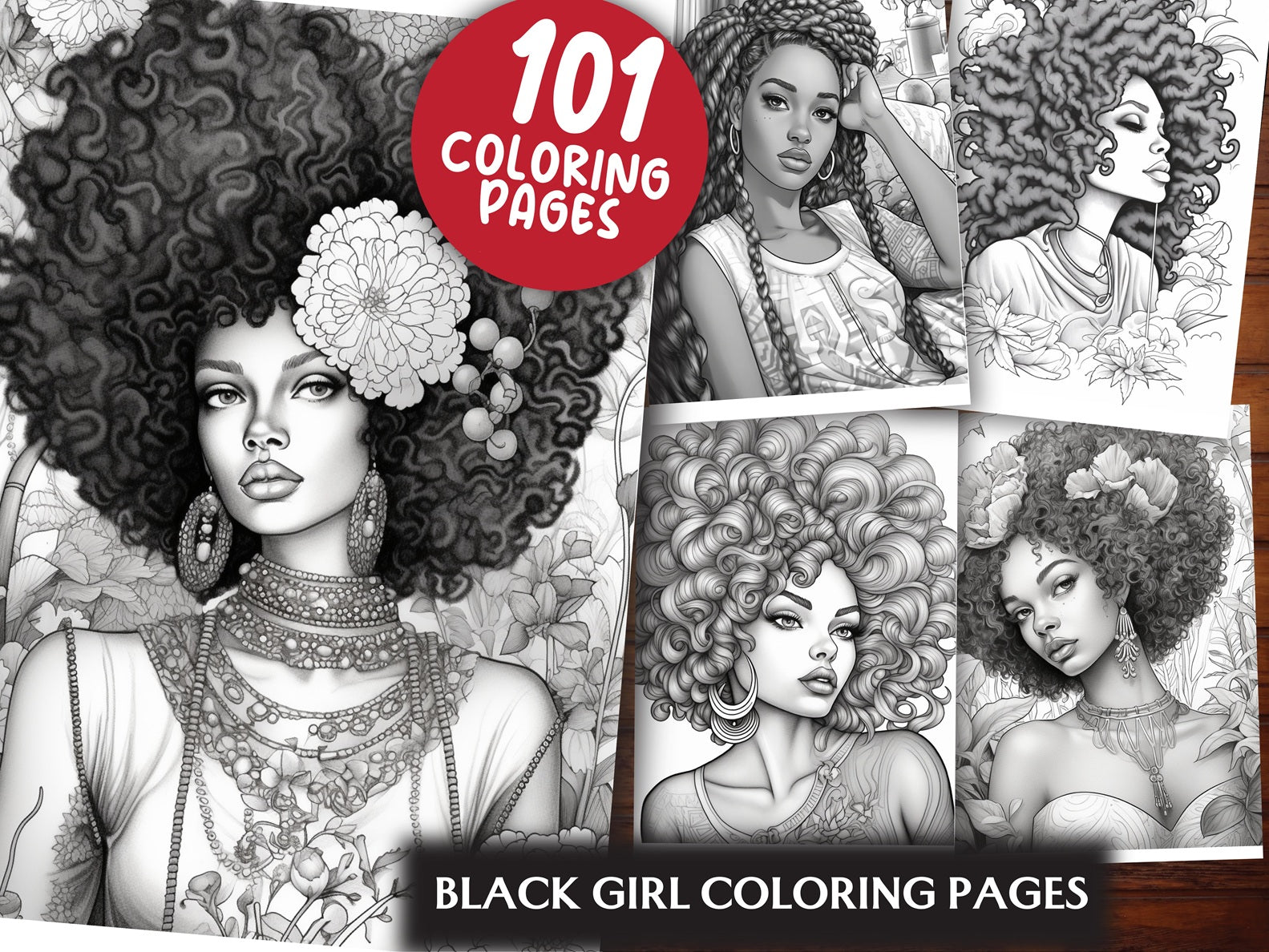 Black Girl Coloring Pages - CraftNest - Digital Crafting and Art