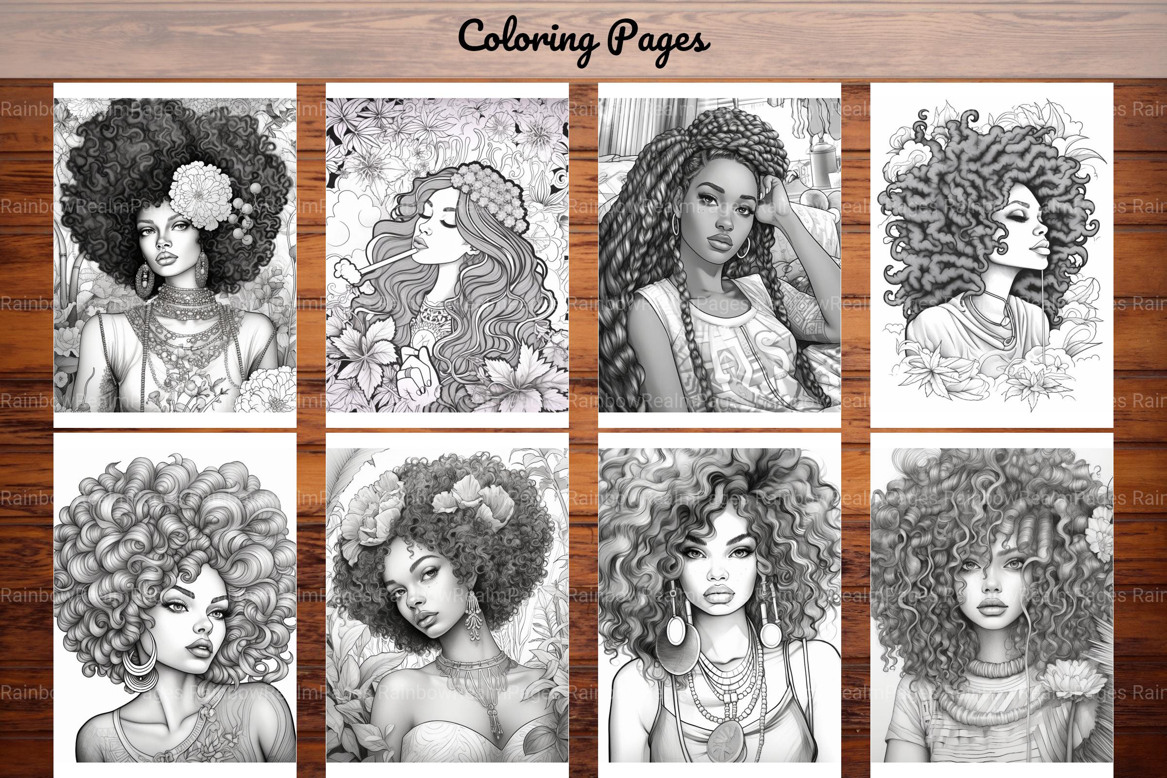 Black Girl Coloring Pages - CraftNest - Digital Crafting and Art