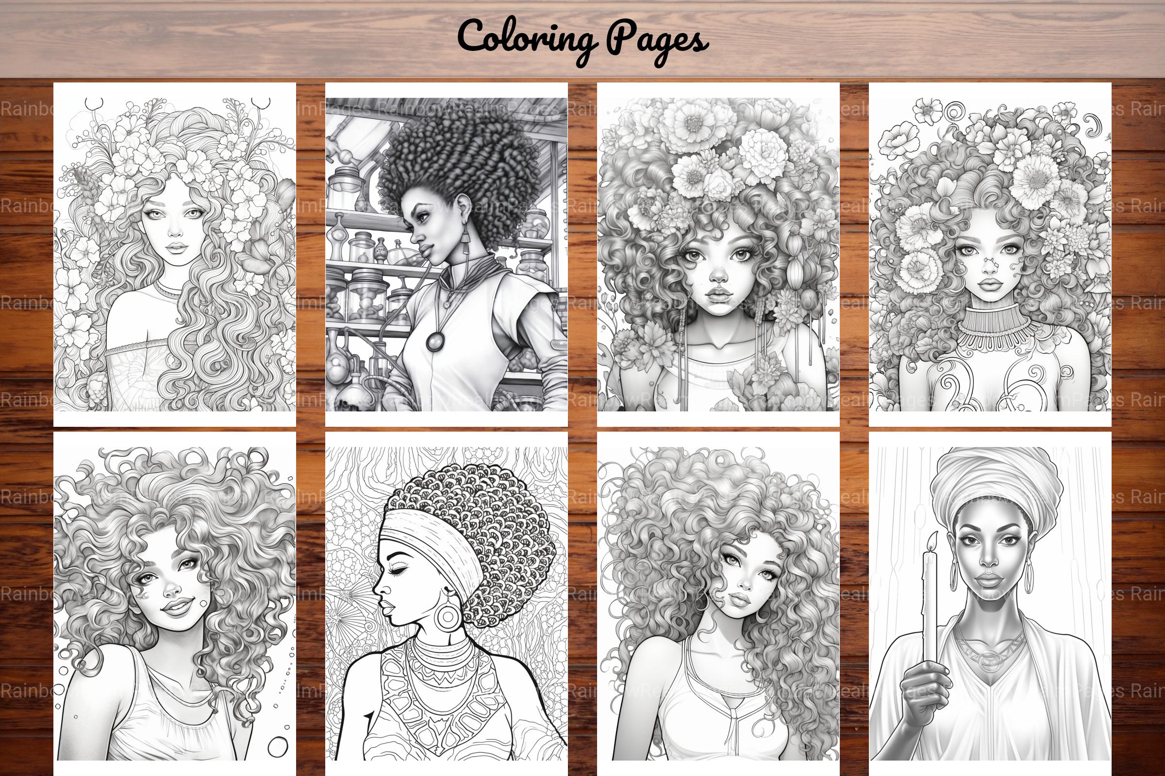 Black Girl Coloring Pages - CraftNest - Digital Crafting and Art