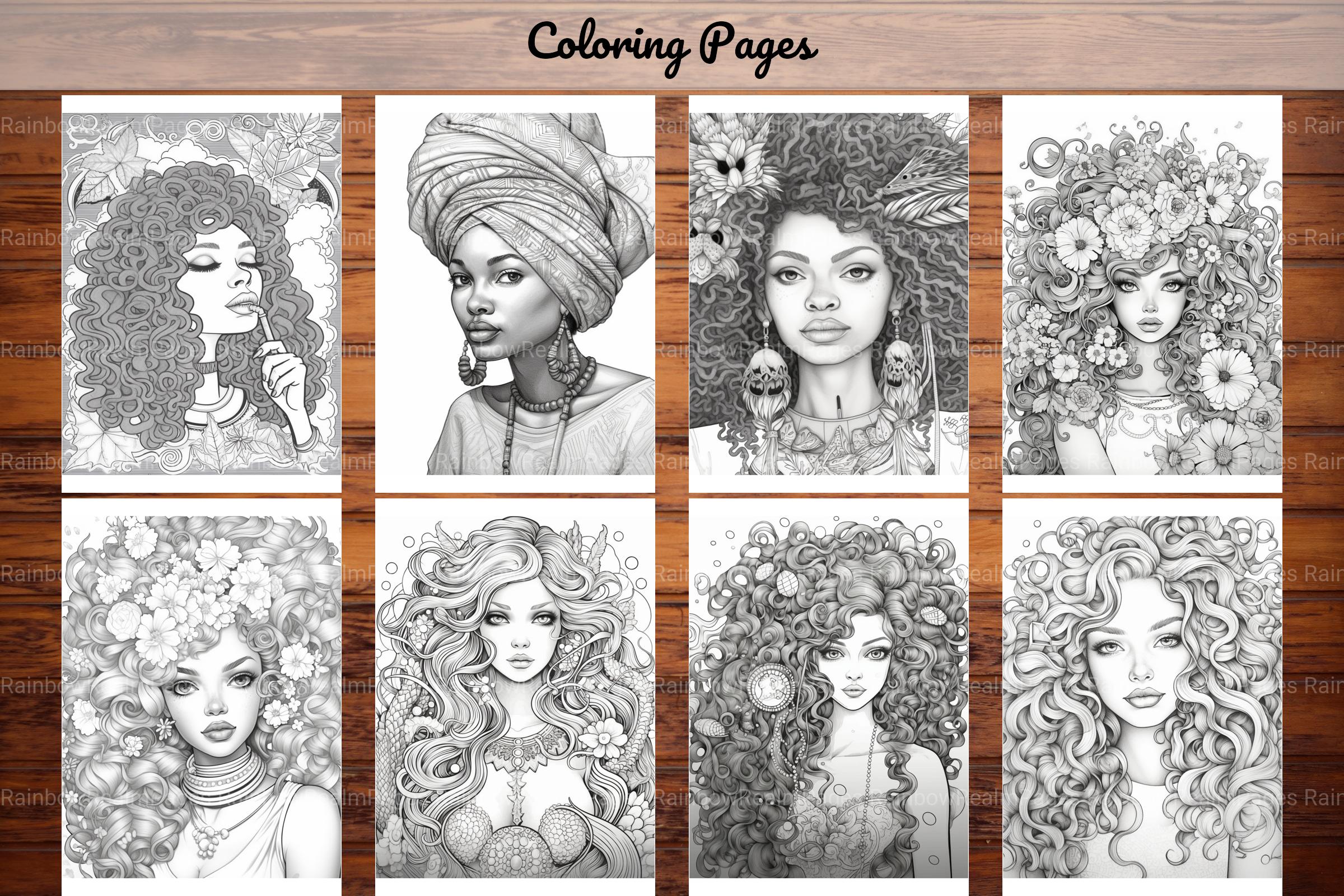Black Girl Coloring Pages - CraftNest - Digital Crafting and Art