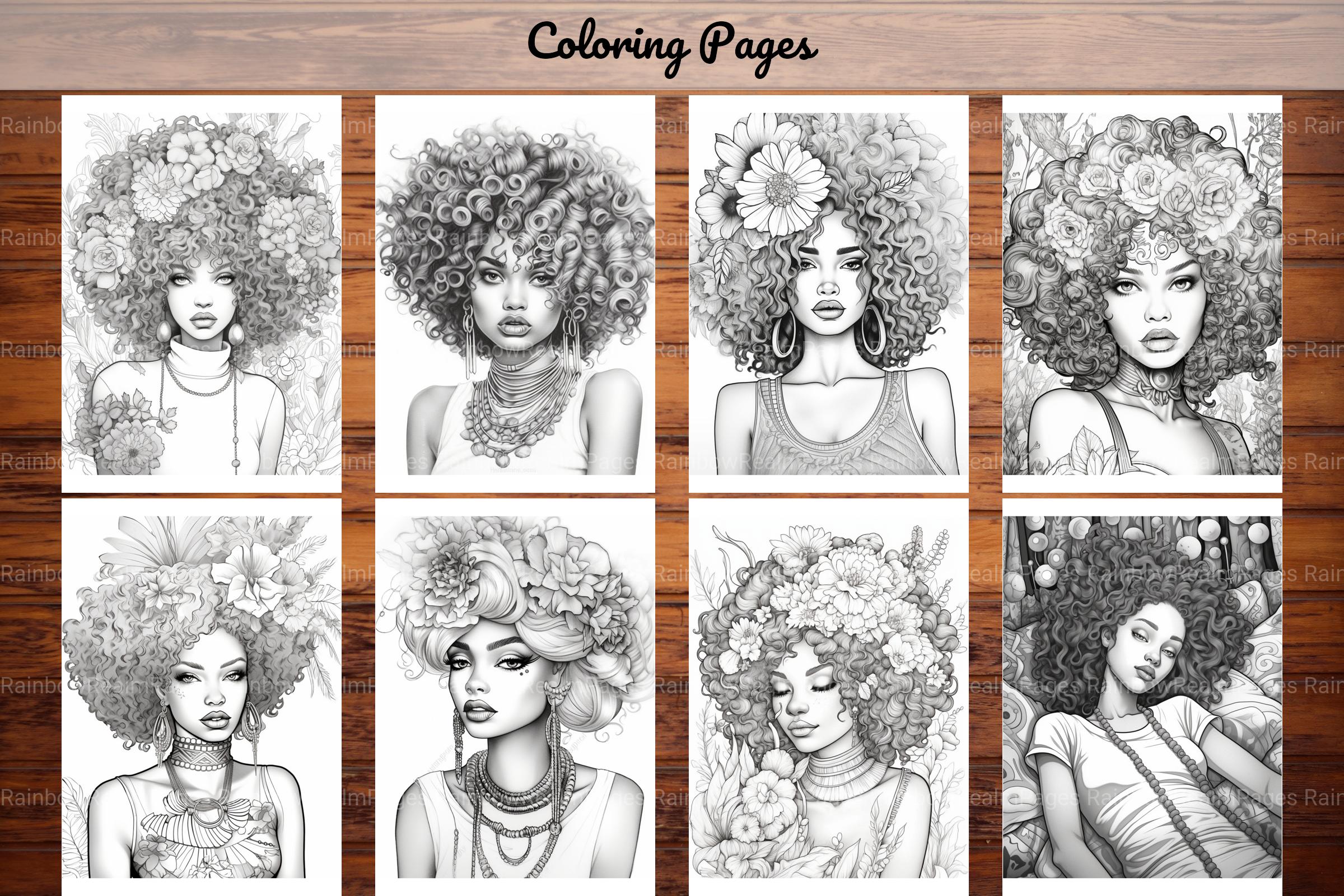 Black Girl Coloring Pages - CraftNest - Digital Crafting and Art